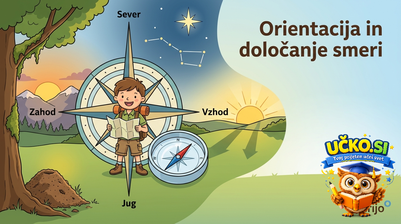 Ilustracija: Orientacija in določanje smeri
