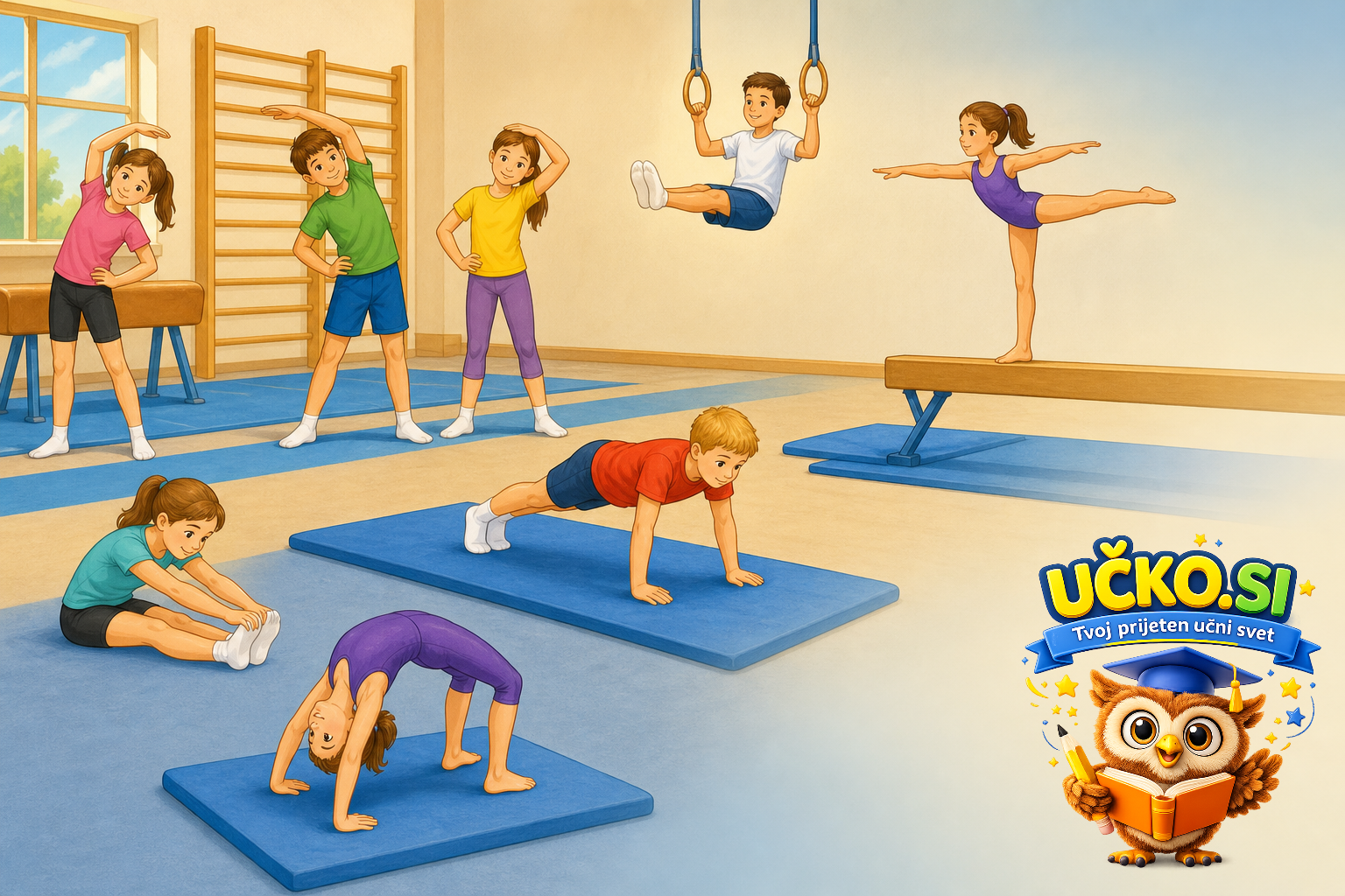 Ilustracija: Osnovne gimnastične vaje