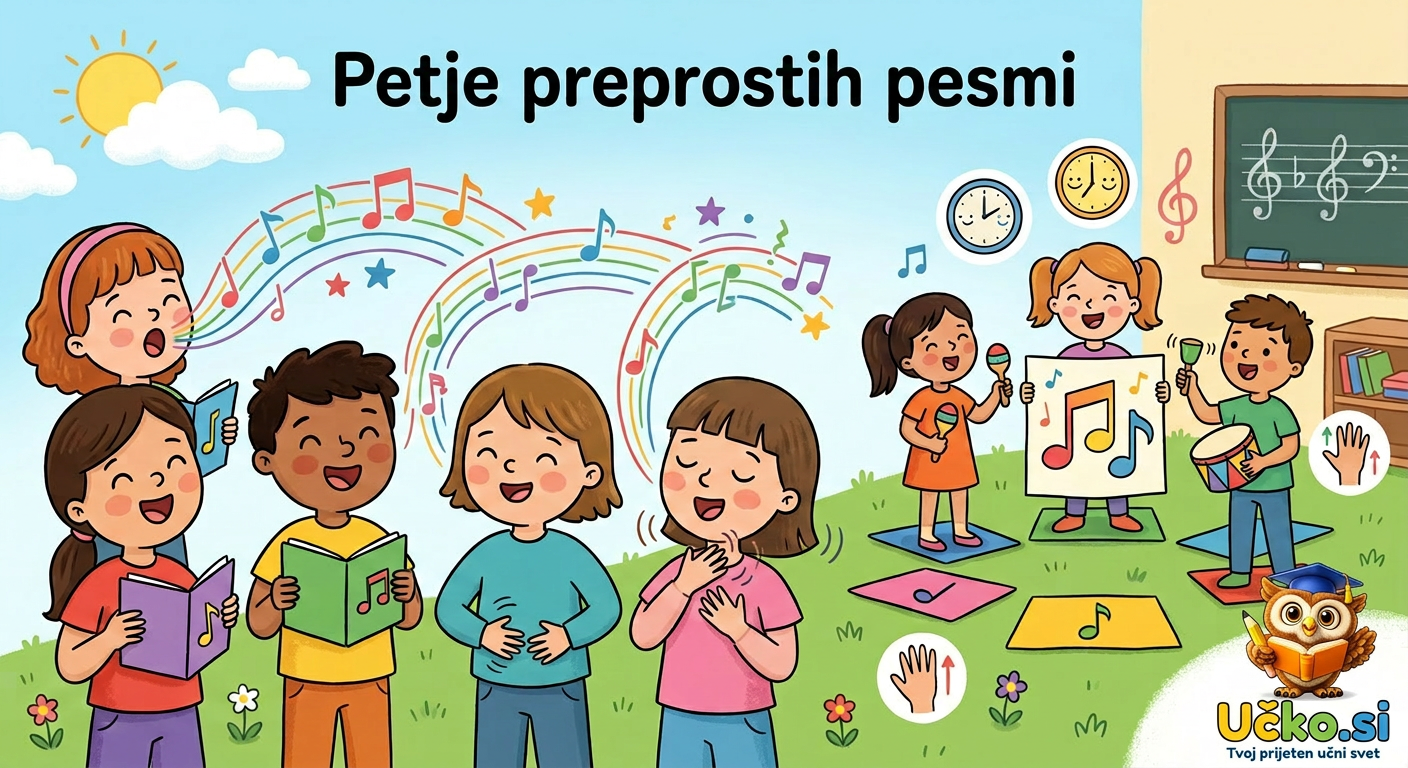 Ilustracija: Petje preprostih pesmi