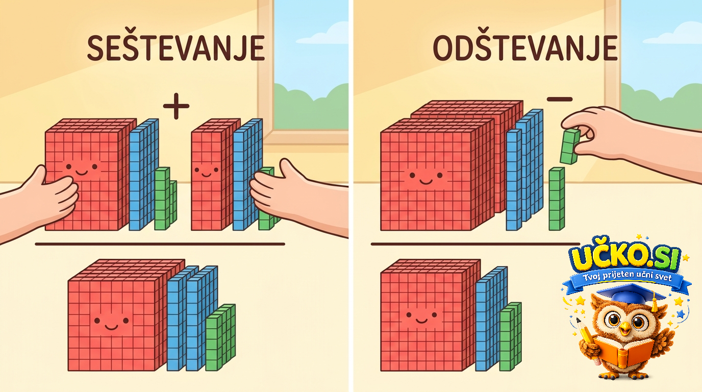 Ilustracija: Pisno računanje z večmestnimi števili
