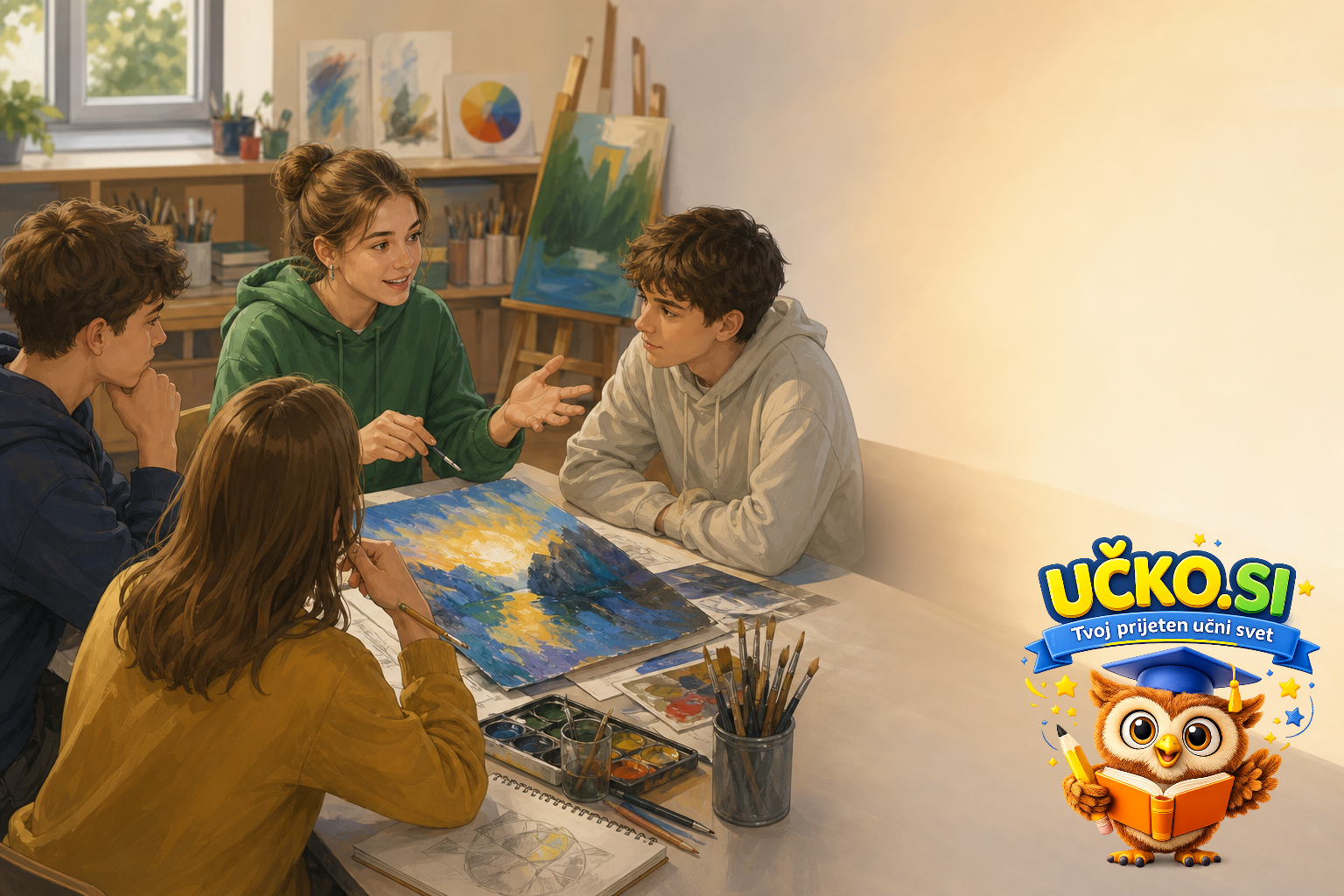 Ilustracija: Pogovor o lastnem ustvarjanju