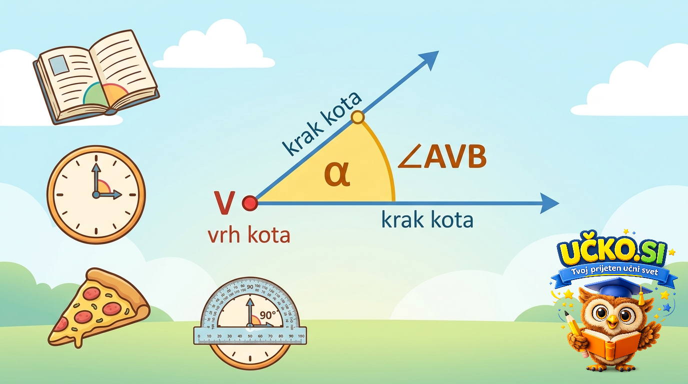Ilustracija: Pojem kota in njegovo označevanje