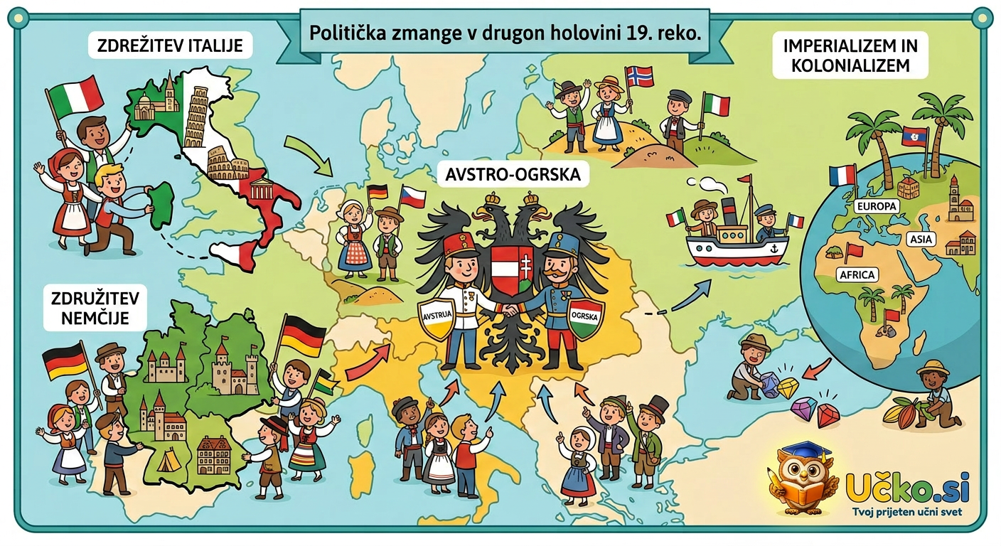 Ilustracija: Politične spremembe v drugi polovici 19. stoletja