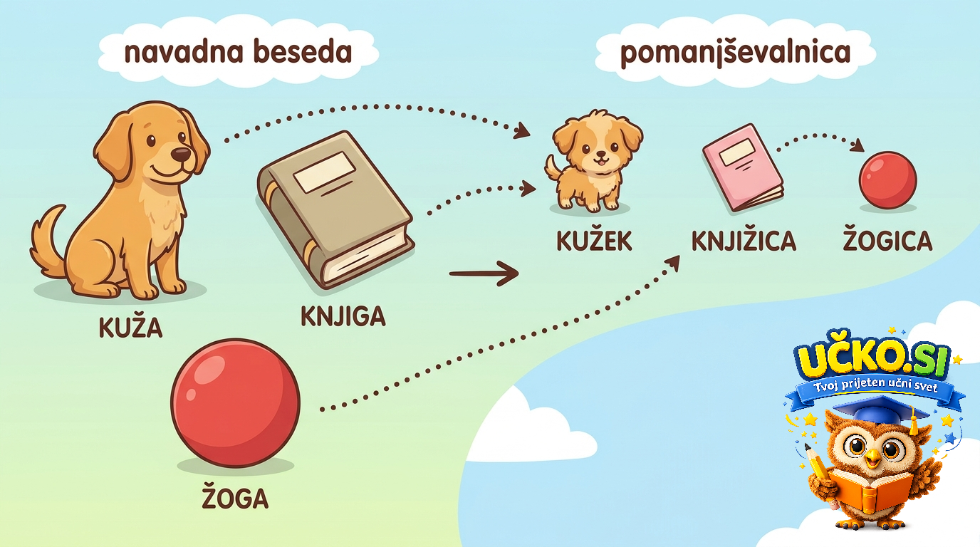 Ilustracija: Pomanjševalnice v jeziku