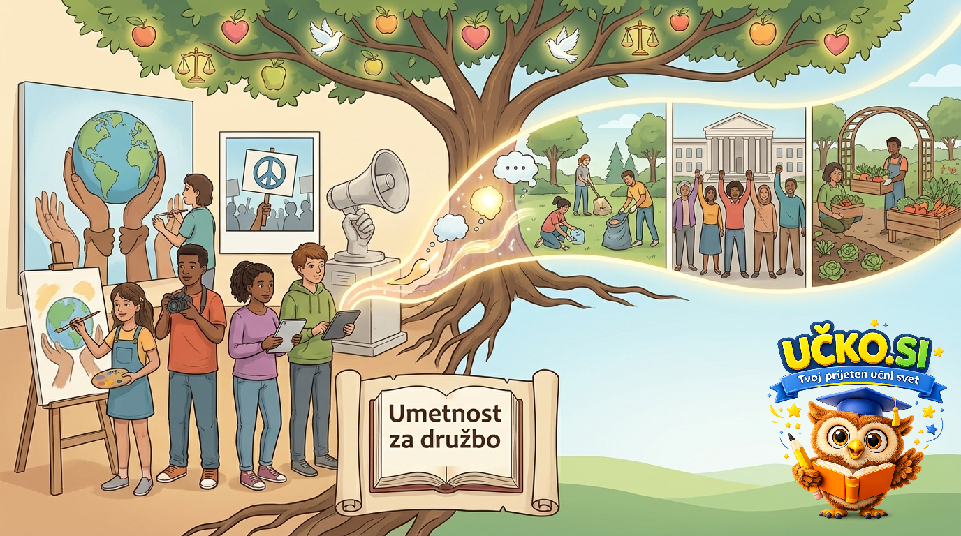 Ilustracija: Povezava umetnosti z družbeno temo