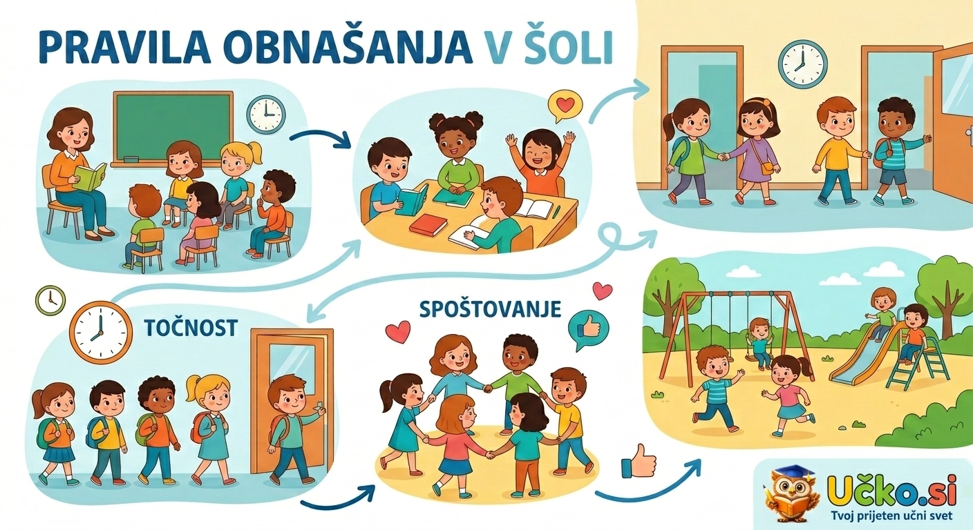 Ilustracija: Pravila obnašanja v šoli