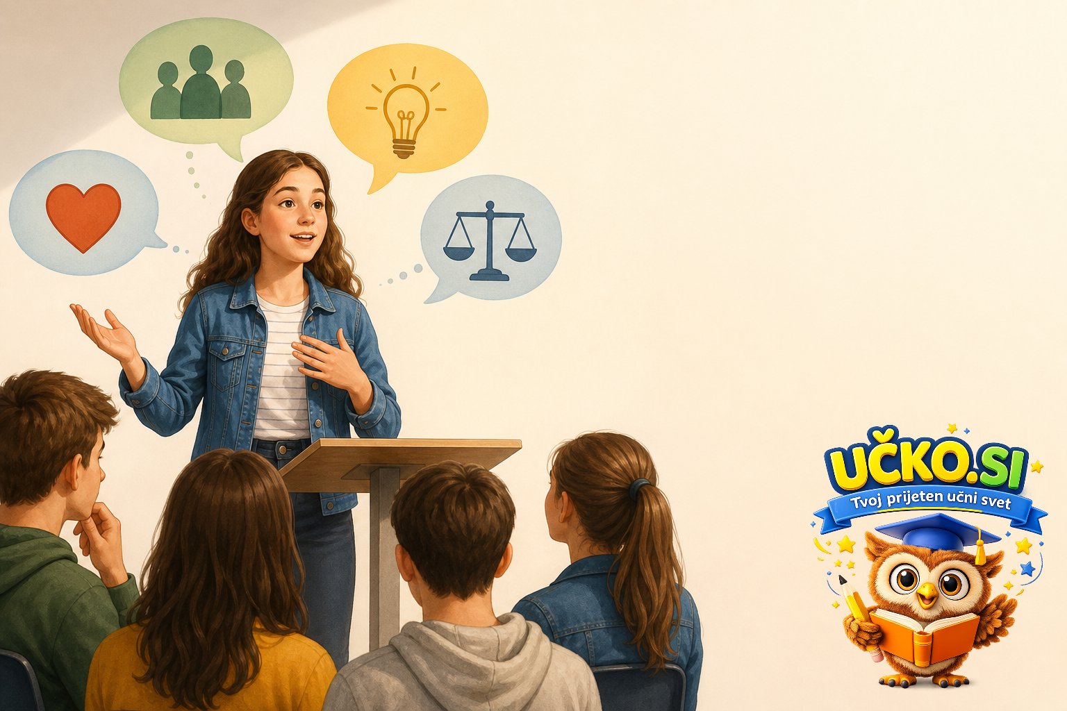 Ilustracija: Prepričevalno govorjenje