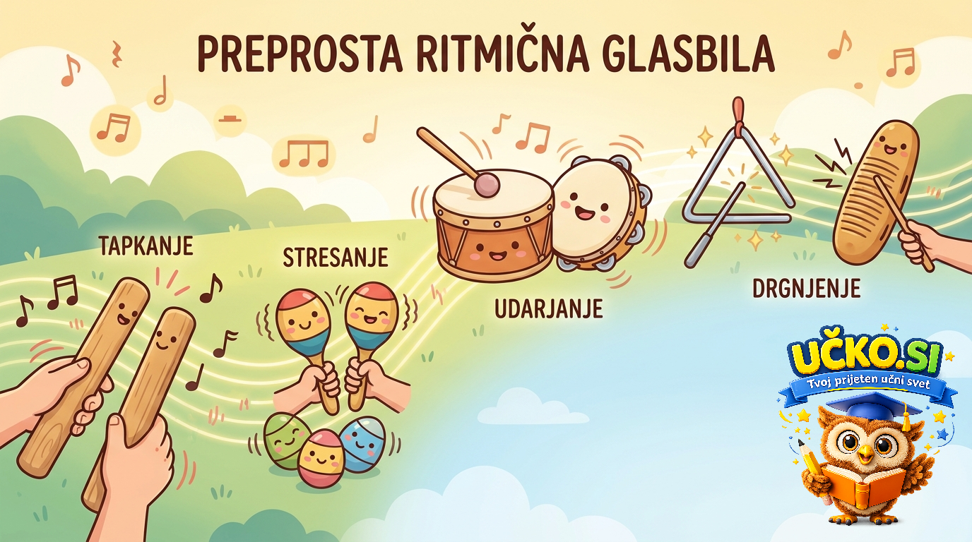 Ilustracija: Preprosta ritmična glasbila
