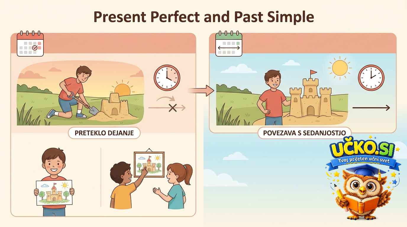 Ilustracija: Present perfect and past simple