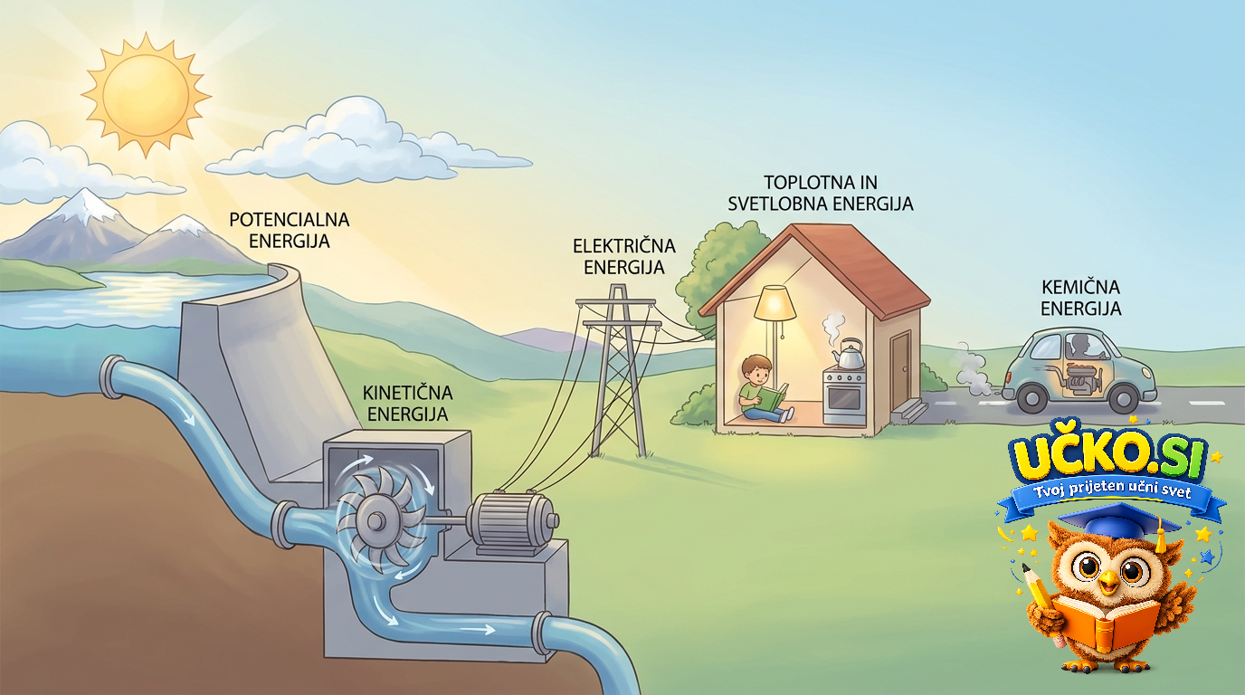 Ilustracija: Pretvarjanje energije