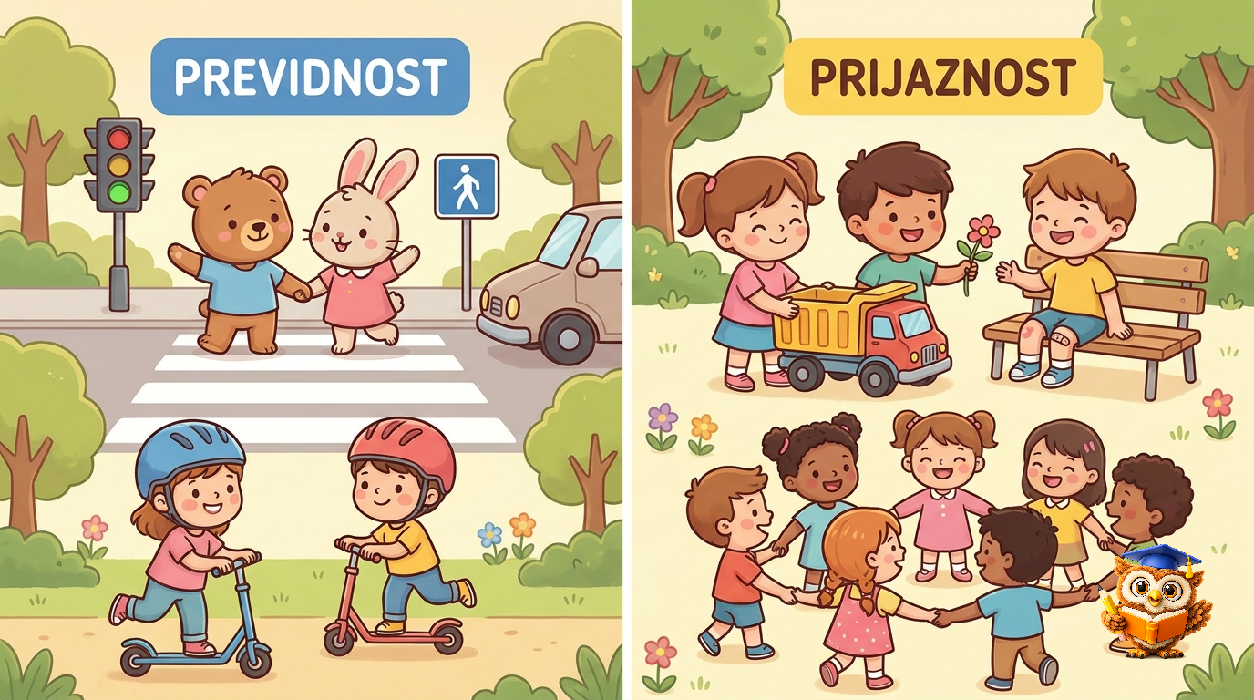 Ilustracija: Previdnost in prijaznost