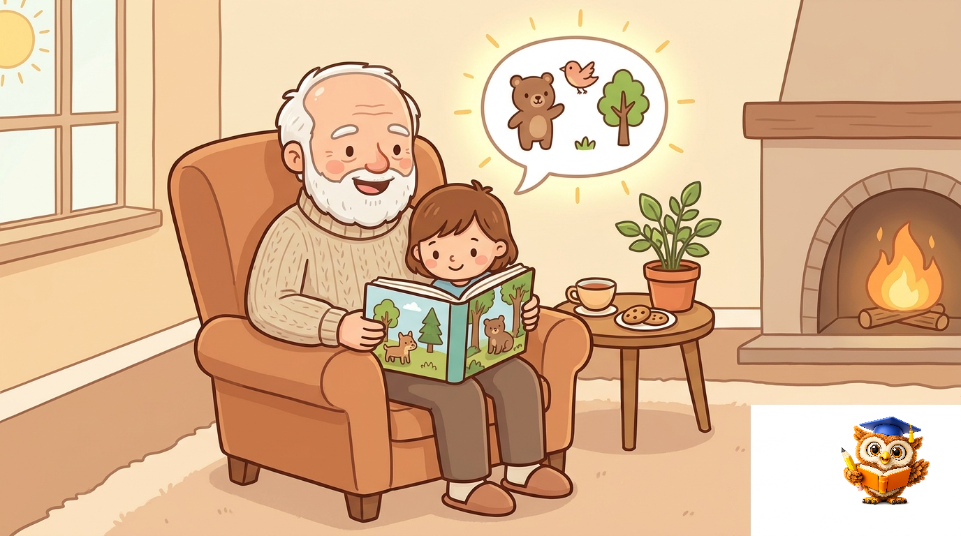 Ilustracija: Pri dedku doma