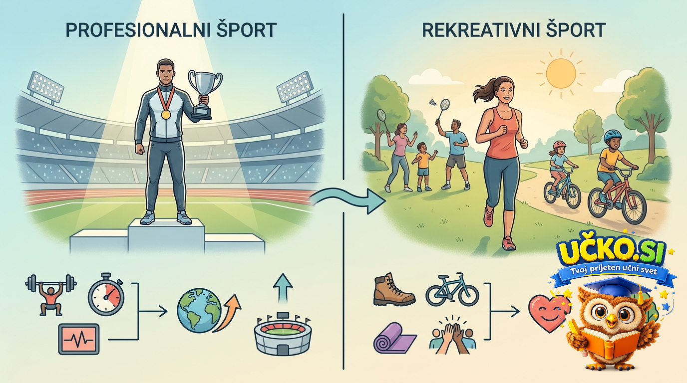 Ilustracija: Profesionalni in rekreativni šport