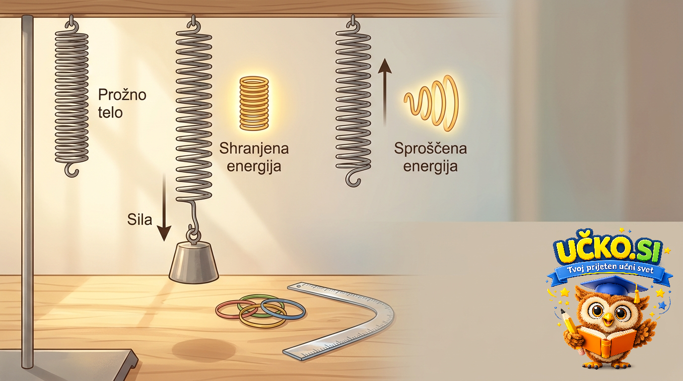 Ilustracija: Prožnost in energija elastičnih teles