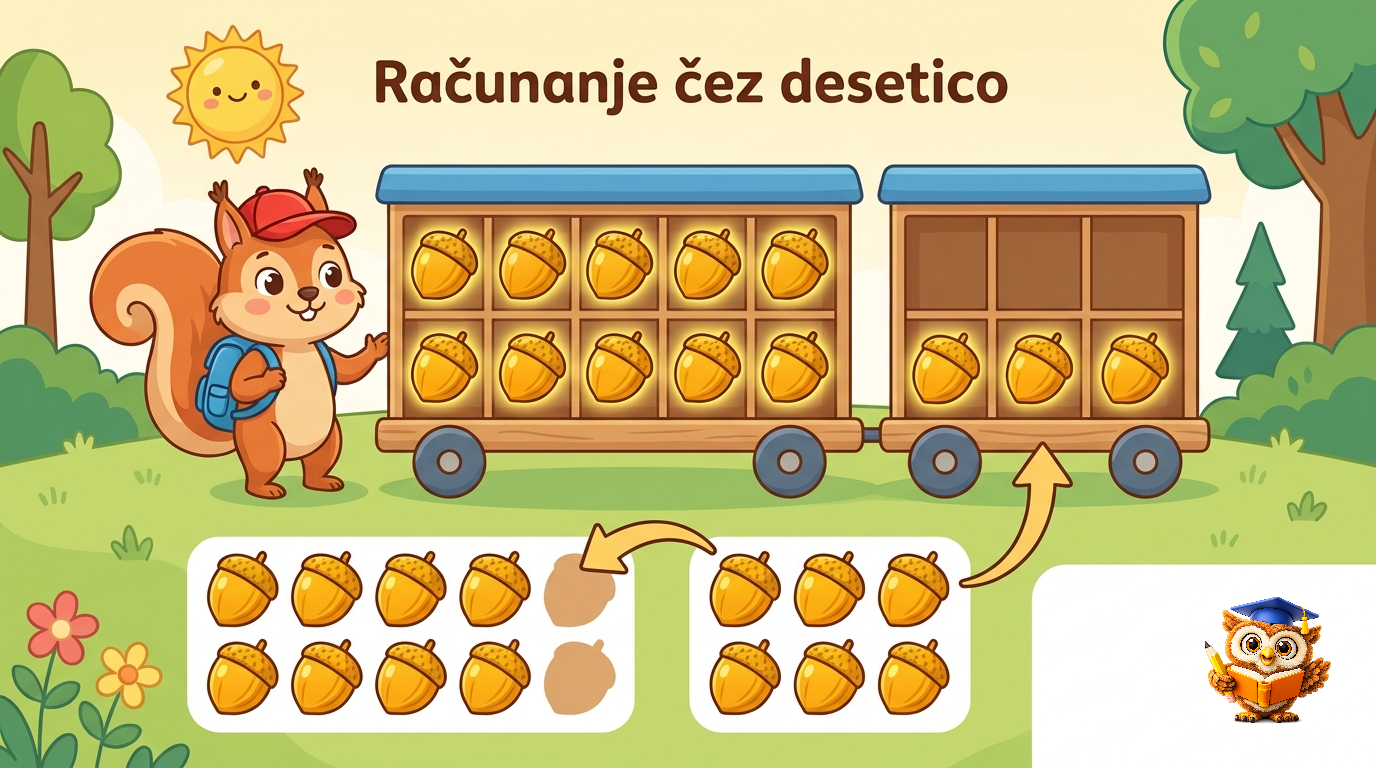 Ilustracija: Računanje čez desetico