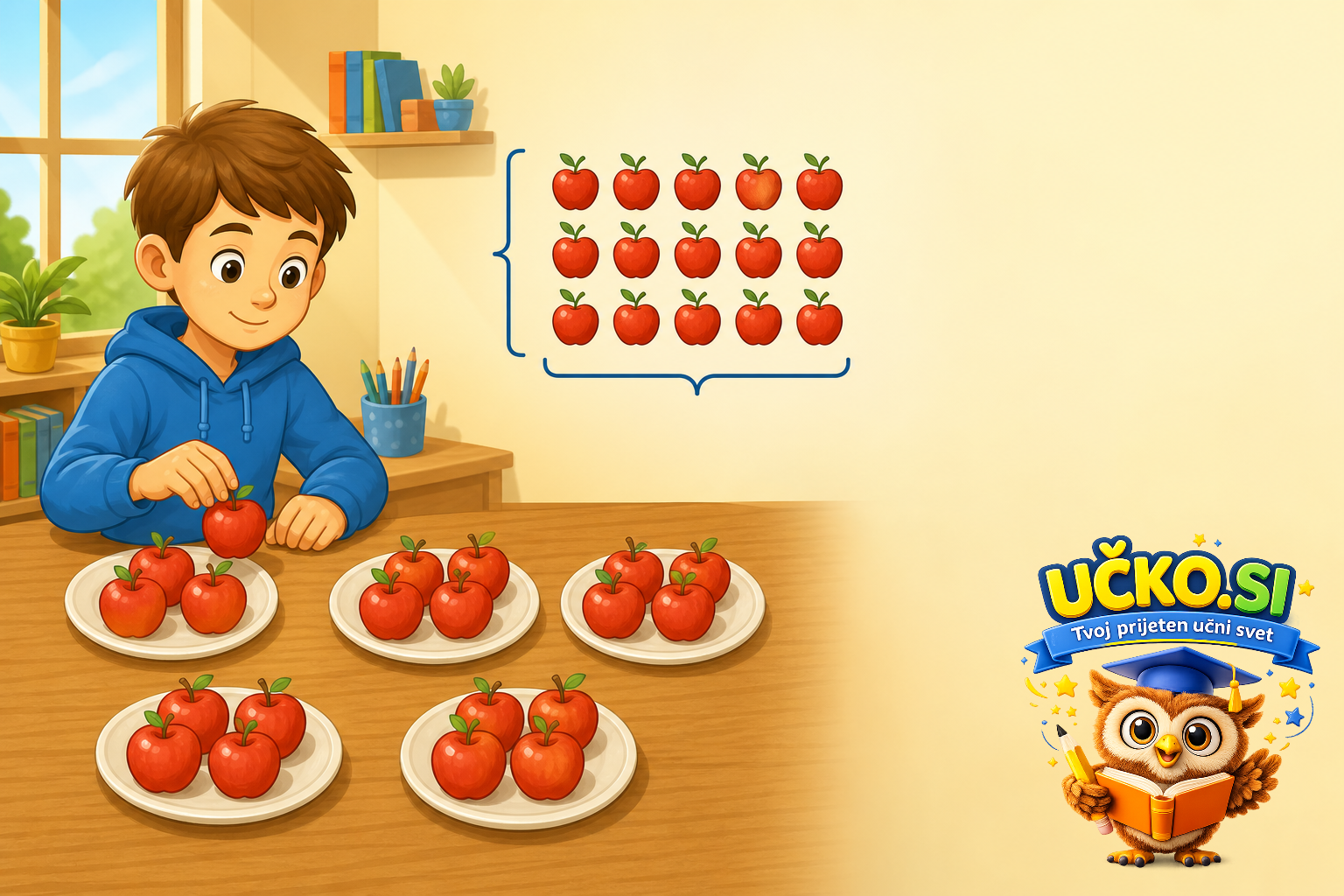 Ilustracija: Računanje z enomestnim množiteljem