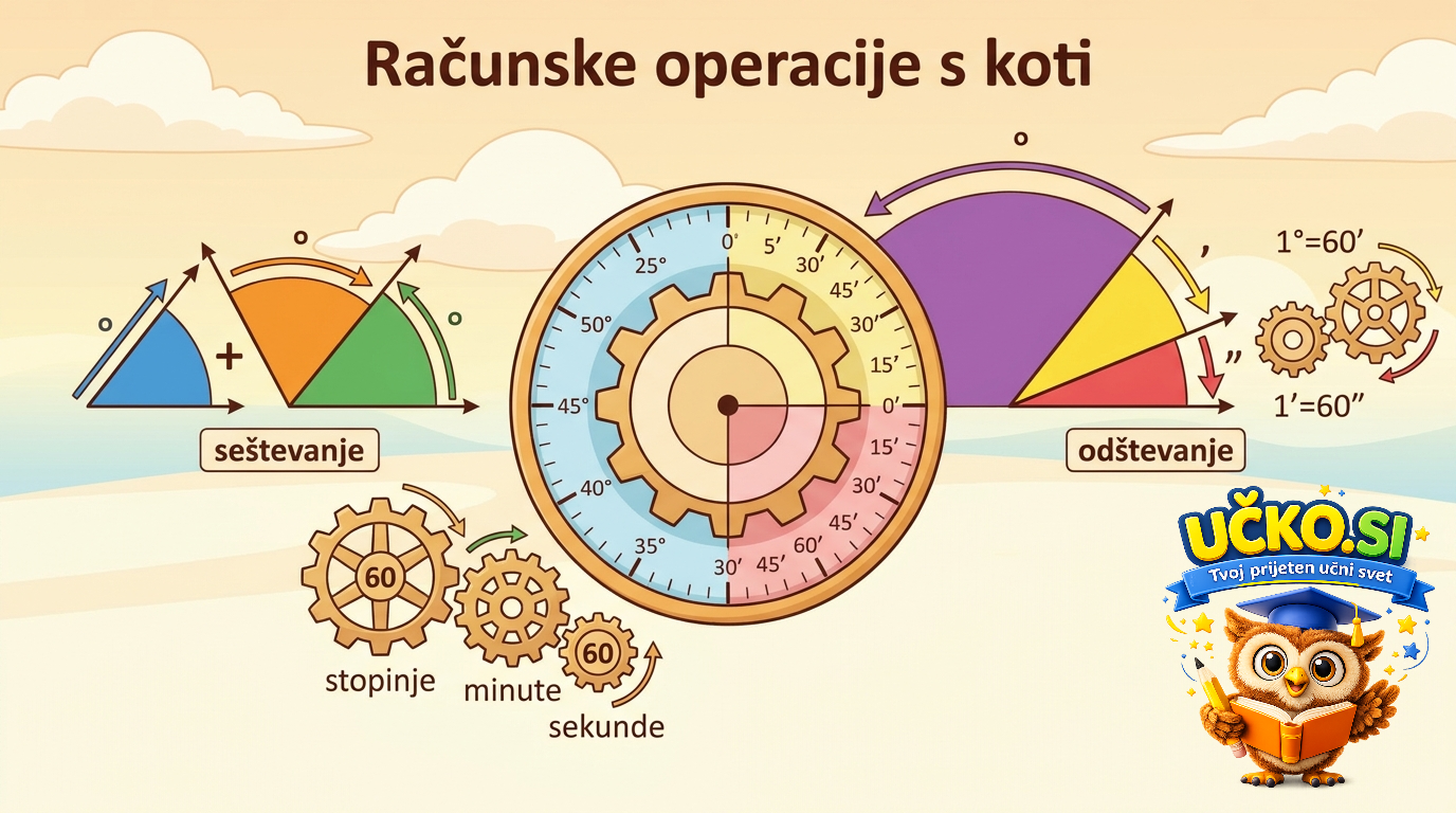 Ilustracija: Računske operacije s koti