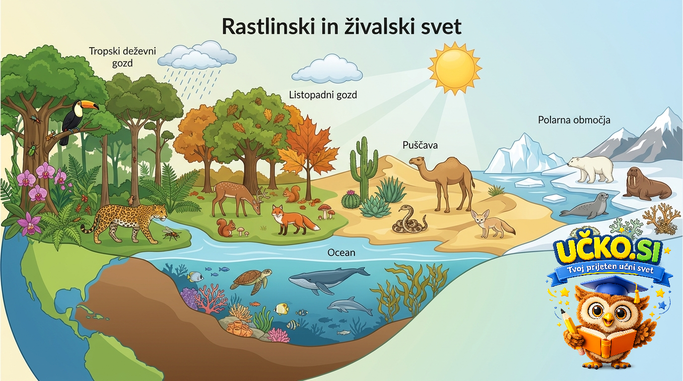 Ilustracija: Rastlinski in živalski svet