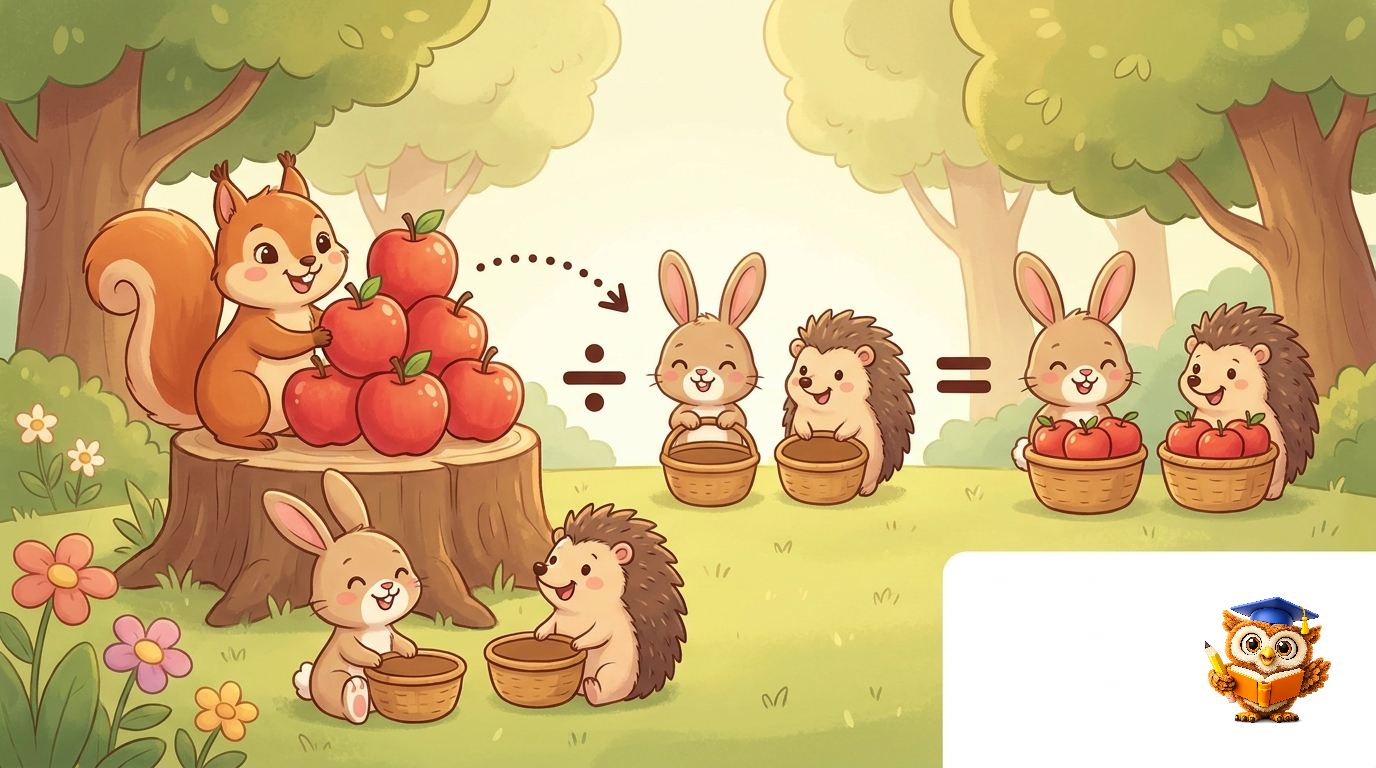 Ilustracija: Razdelim na enake dele