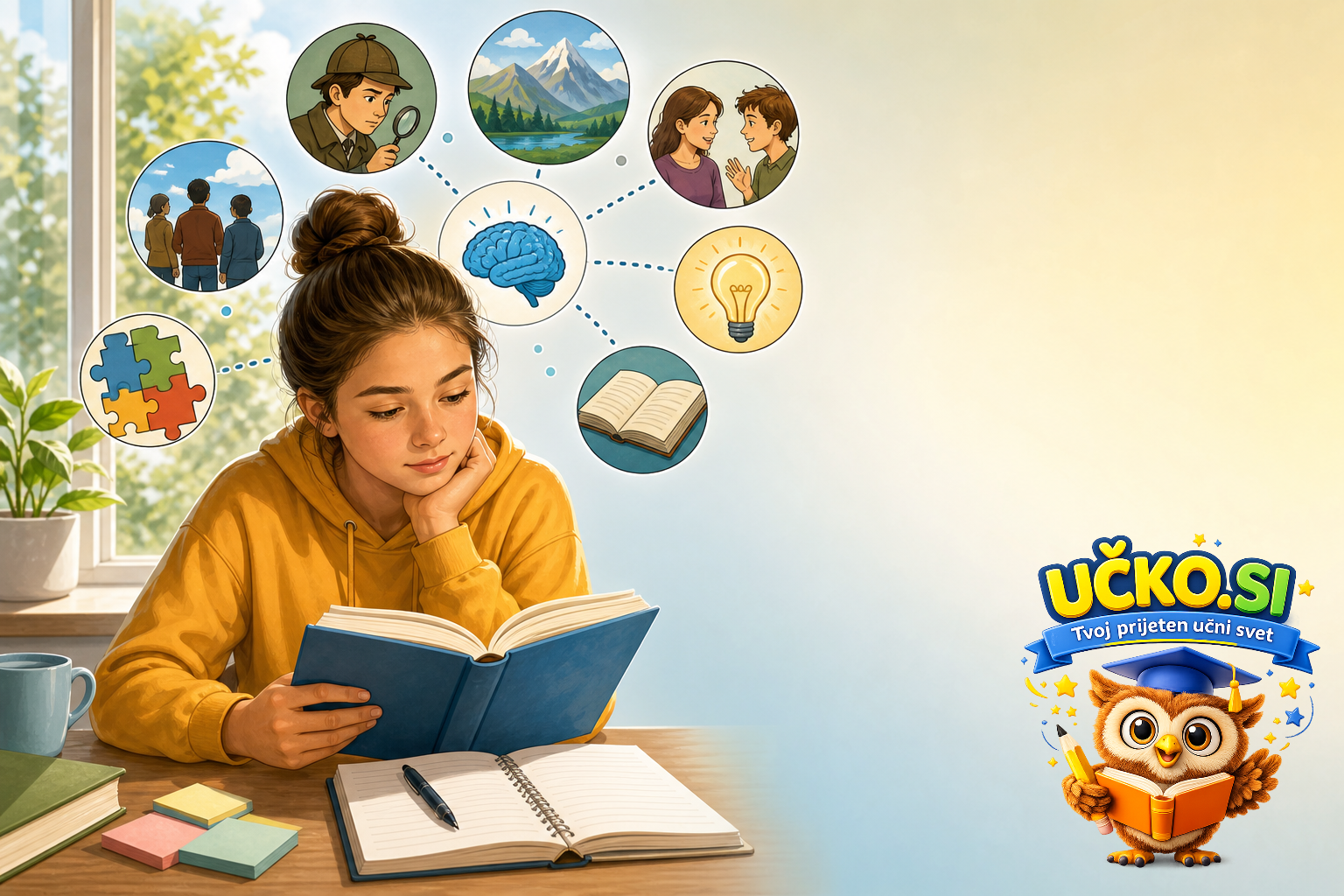 Ilustracija: reading and understanding texts