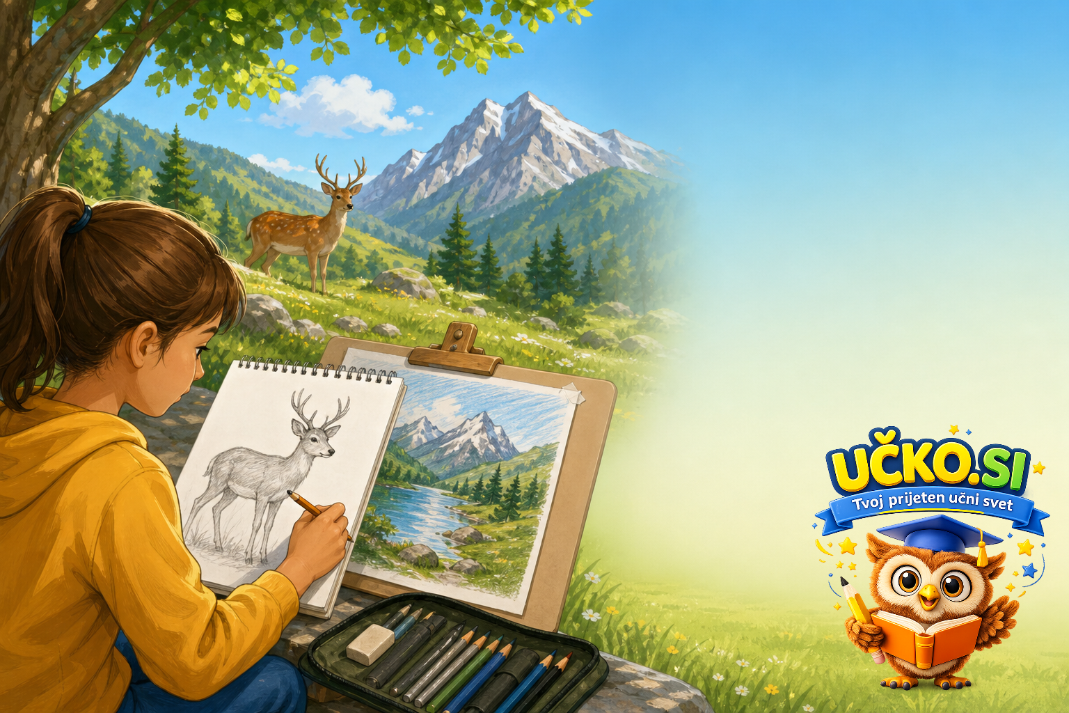 Ilustracija: Risanje živali ali pokrajine