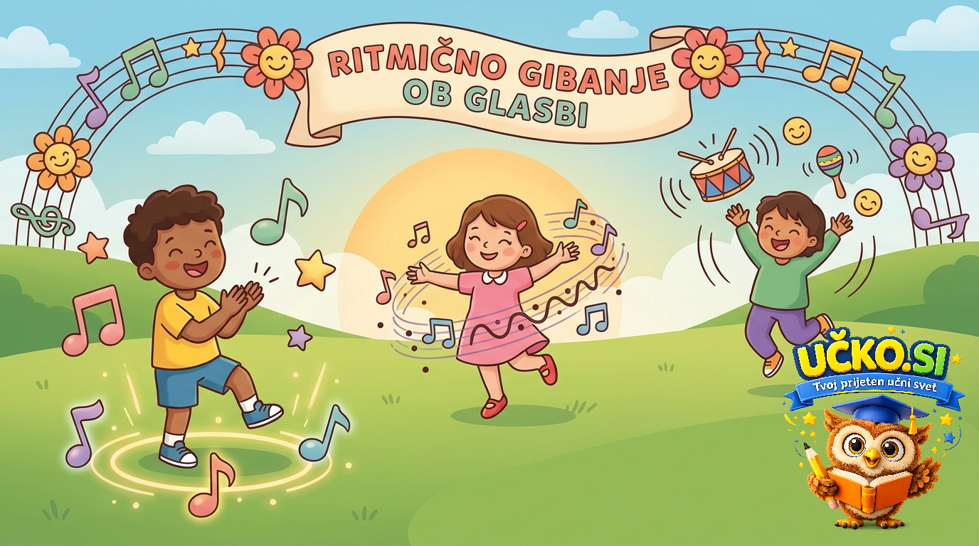 Ilustracija: Ritmično gibanje ob glasbi