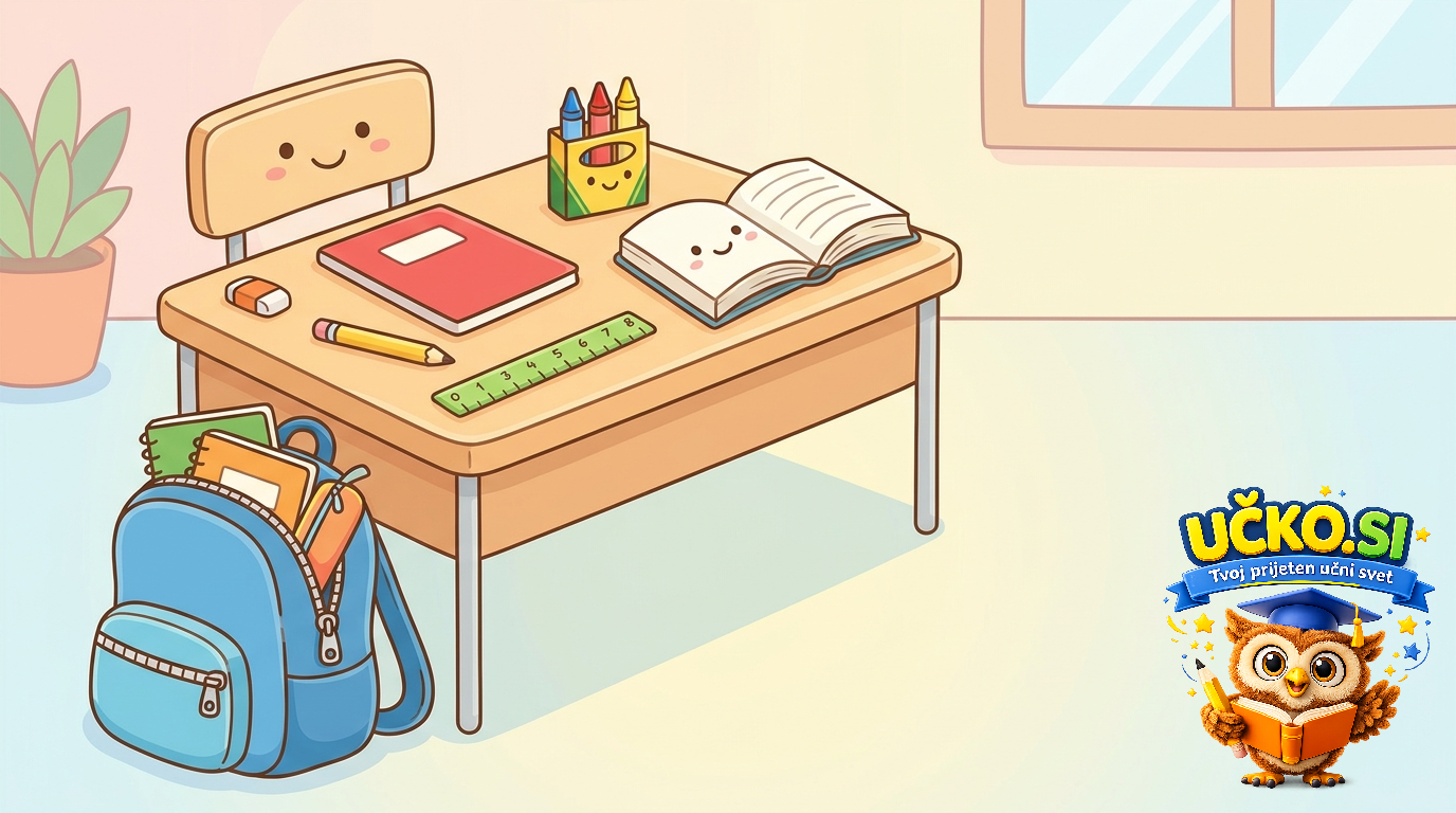 Ilustracija: School objects