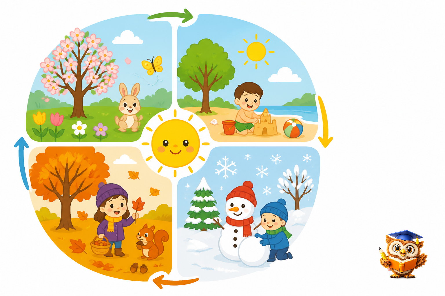 Ilustracija: Seasons of the year
