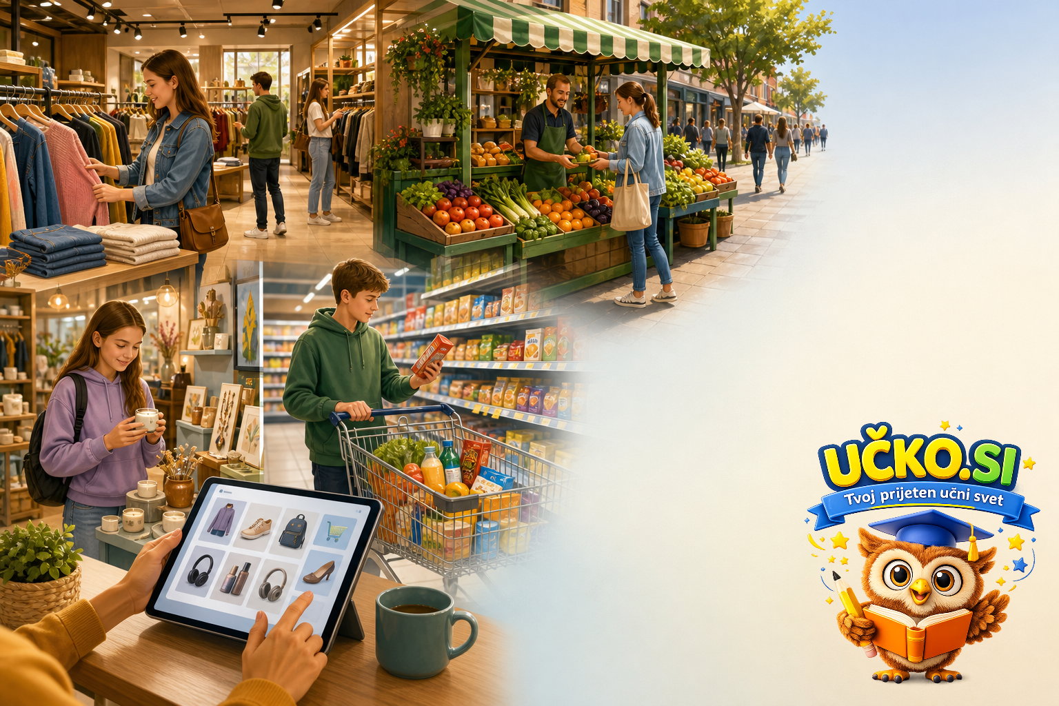 Ilustracija: shopping environments and experiences