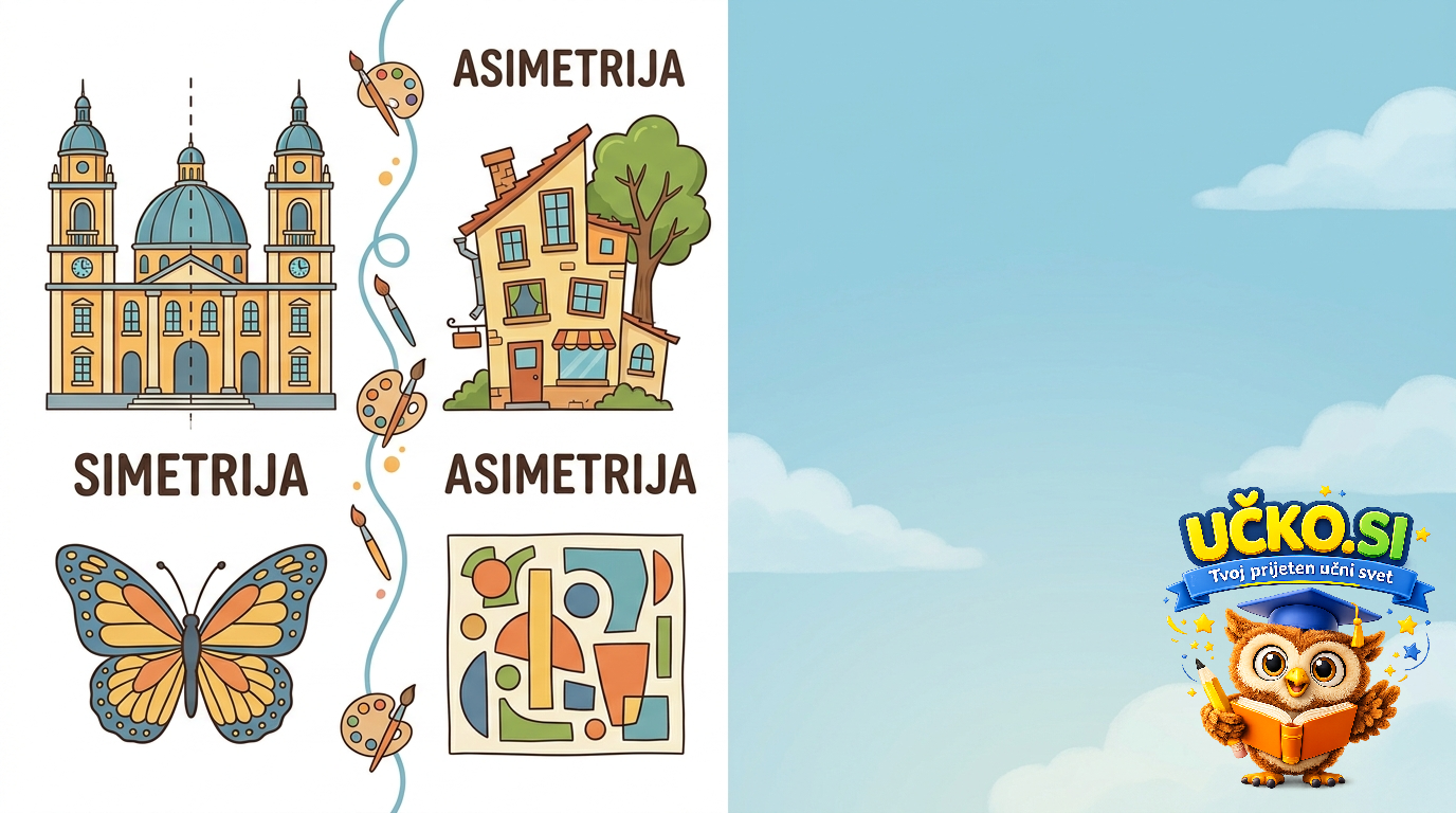 Ilustracija: Simetrija in asimetrija v likovnih delih