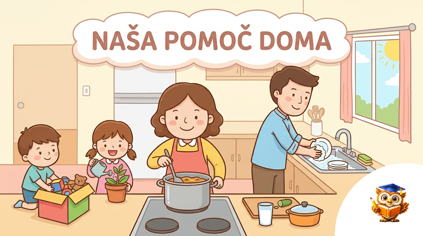 Ilustracija: Skupaj pomagamo doma