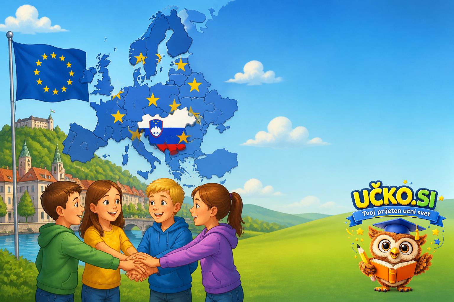 Ilustracija: Slovenija v Evropski uniji