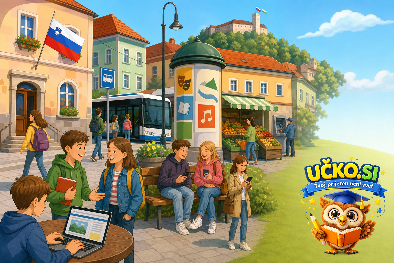 Ilustracija: Slovenščina v javnem prostoru