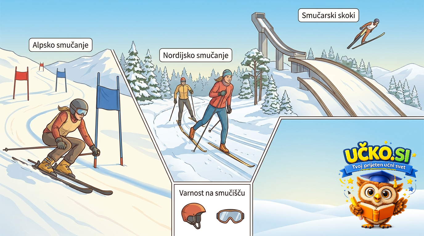 Ilustracija: Smučanje in smučarski skoki