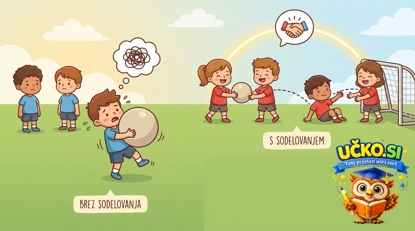 Ilustracija: Sodelovanje v ekipnih igrah