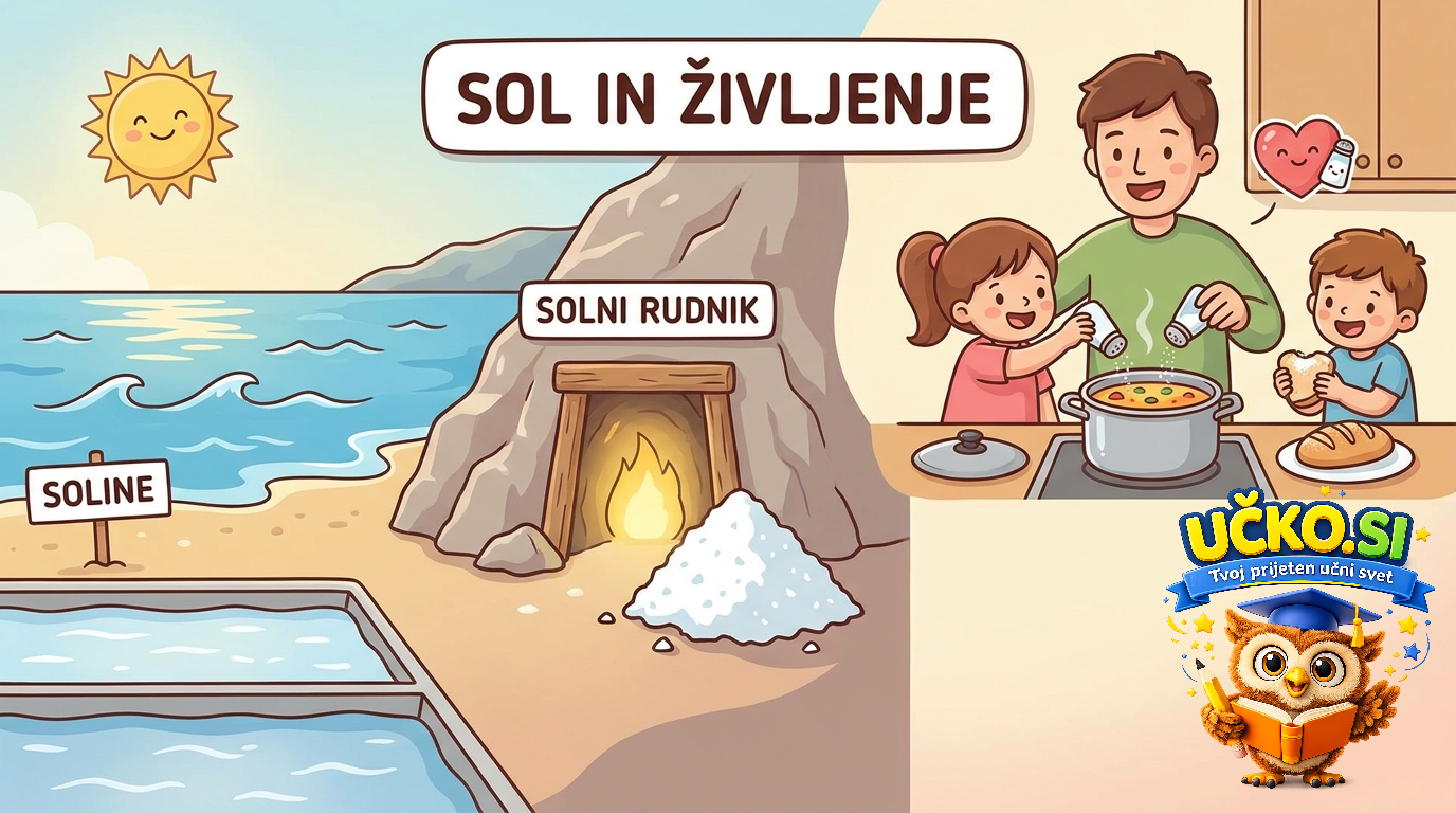 Ilustracija: Sol in njen pomen v vsakdanjem življenju