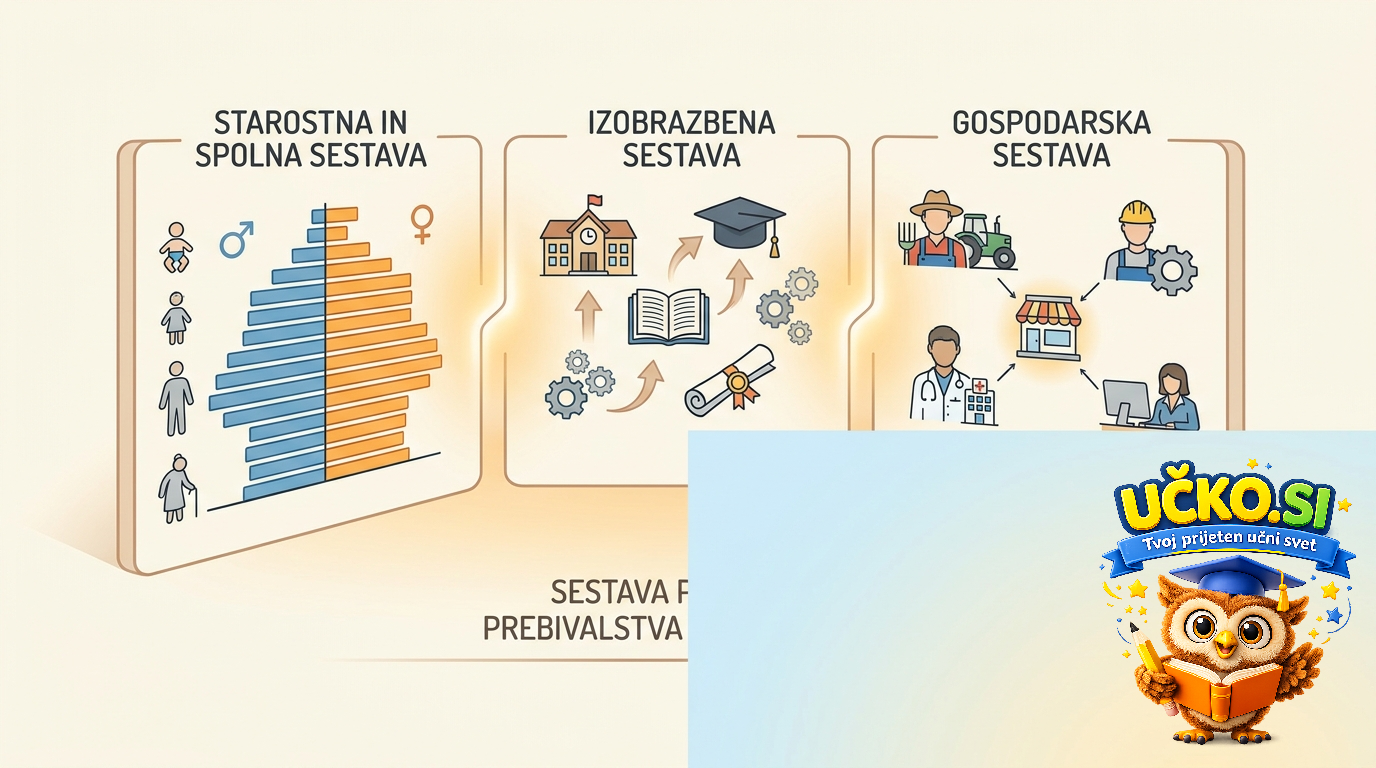Ilustracija: Starostna in druga sestava prebivalstva