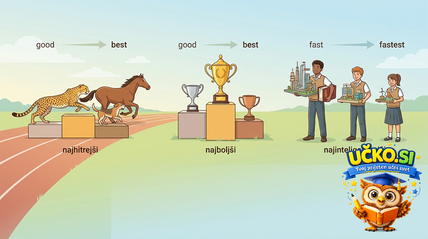 Ilustracija: Superlative adjectives