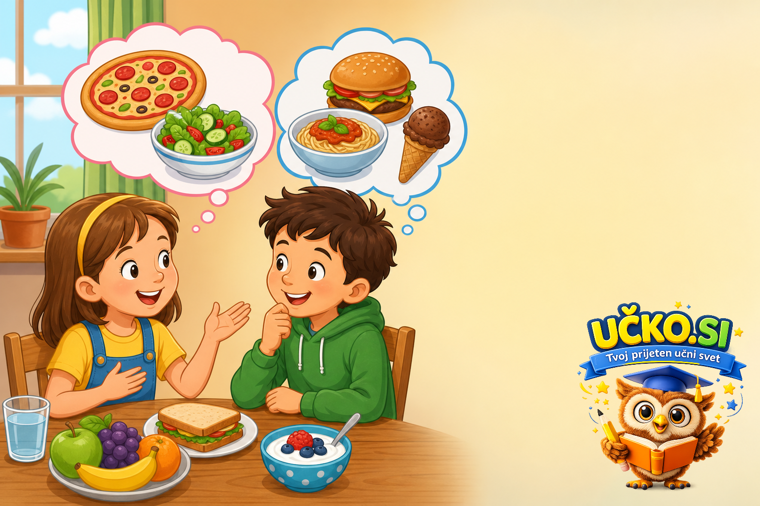 Ilustracija: Talking about favourite food