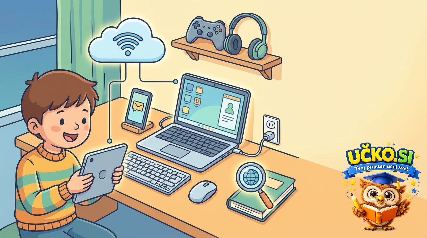 Ilustracija: technology related vocabulary