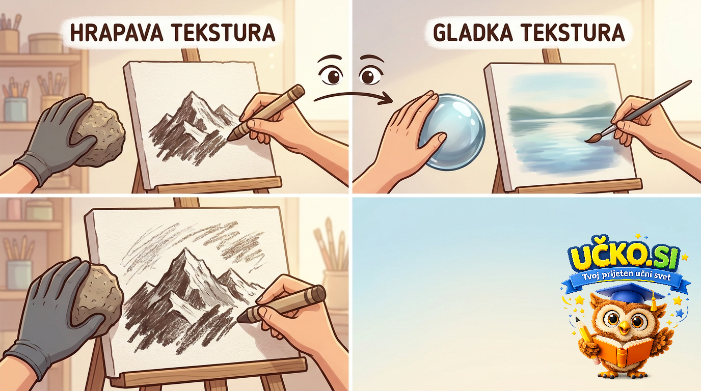 Ilustracija: Tekstura in površina v likovnem delu