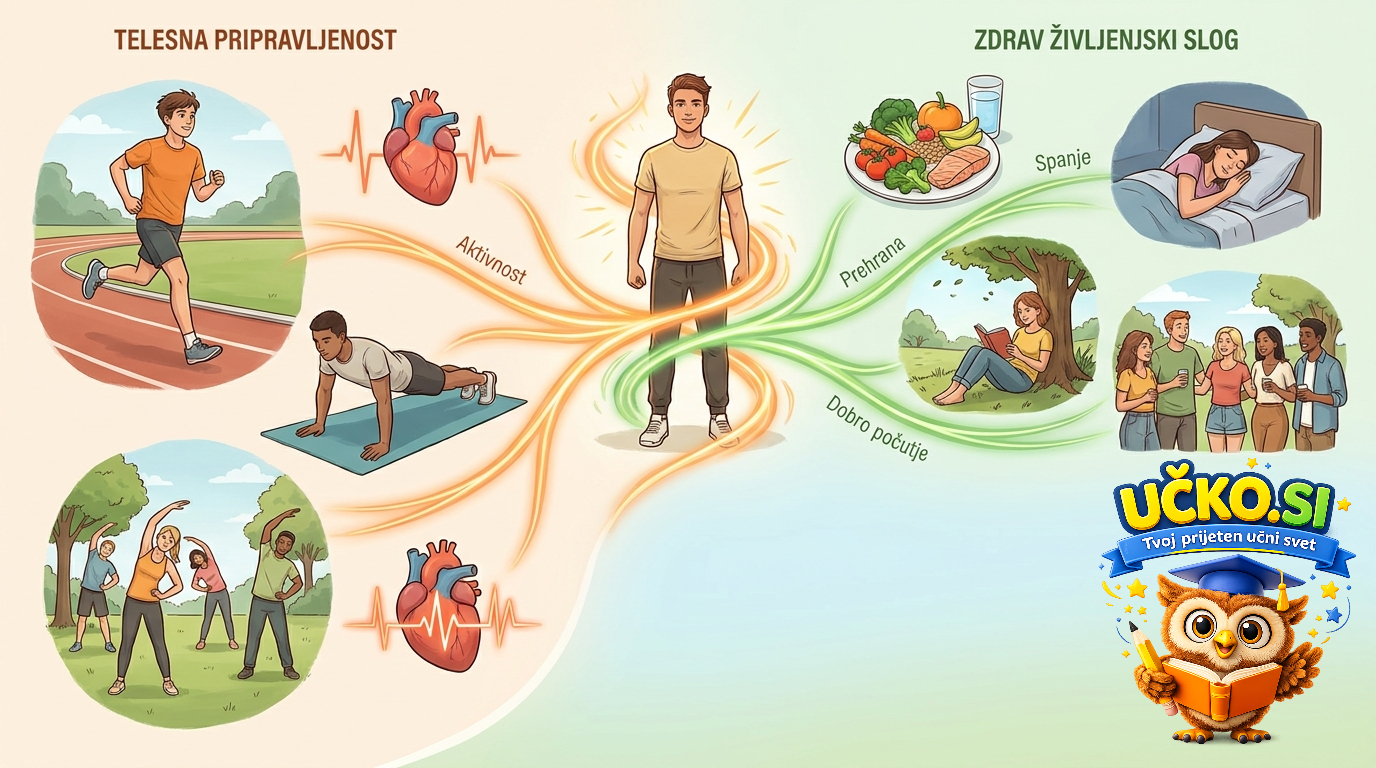 Ilustracija: Telesna pripravljenost in zdrav življenjski slog