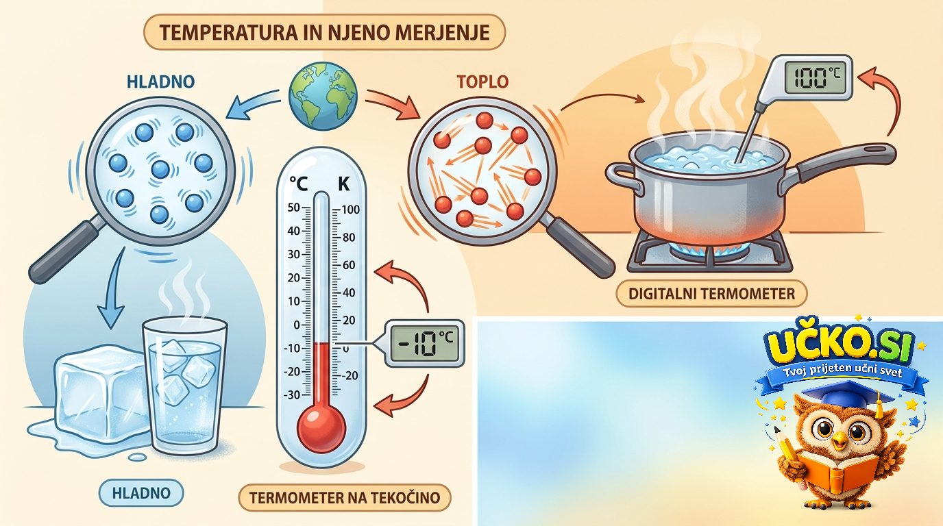 Ilustracija: Temperatura in njeno merjenje