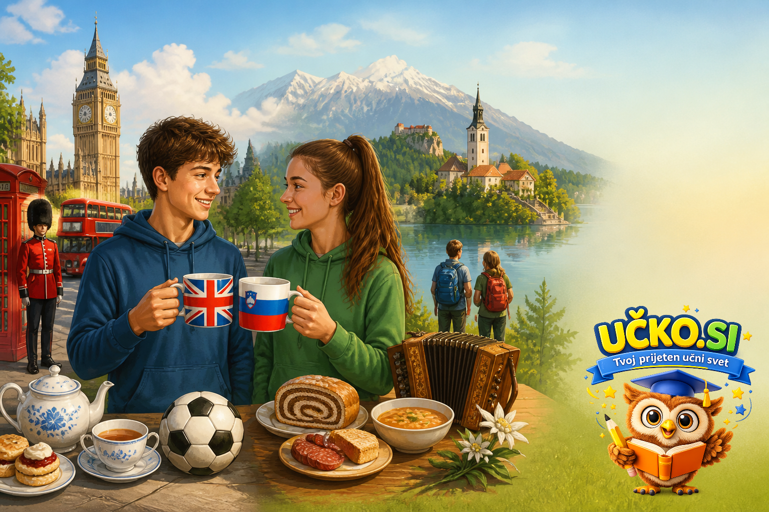 Ilustracija: The English and the Slovenes: how we are alike and different