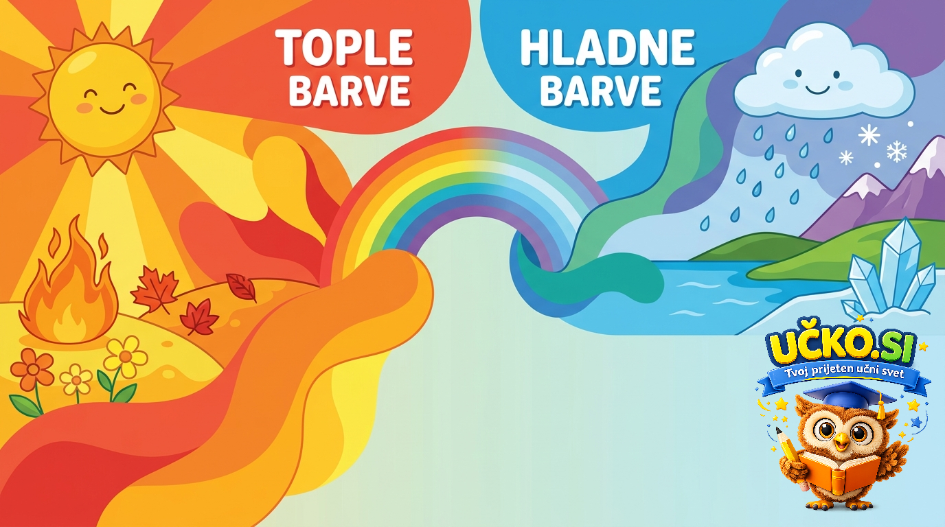 Ilustracija: Tople in hladne barve