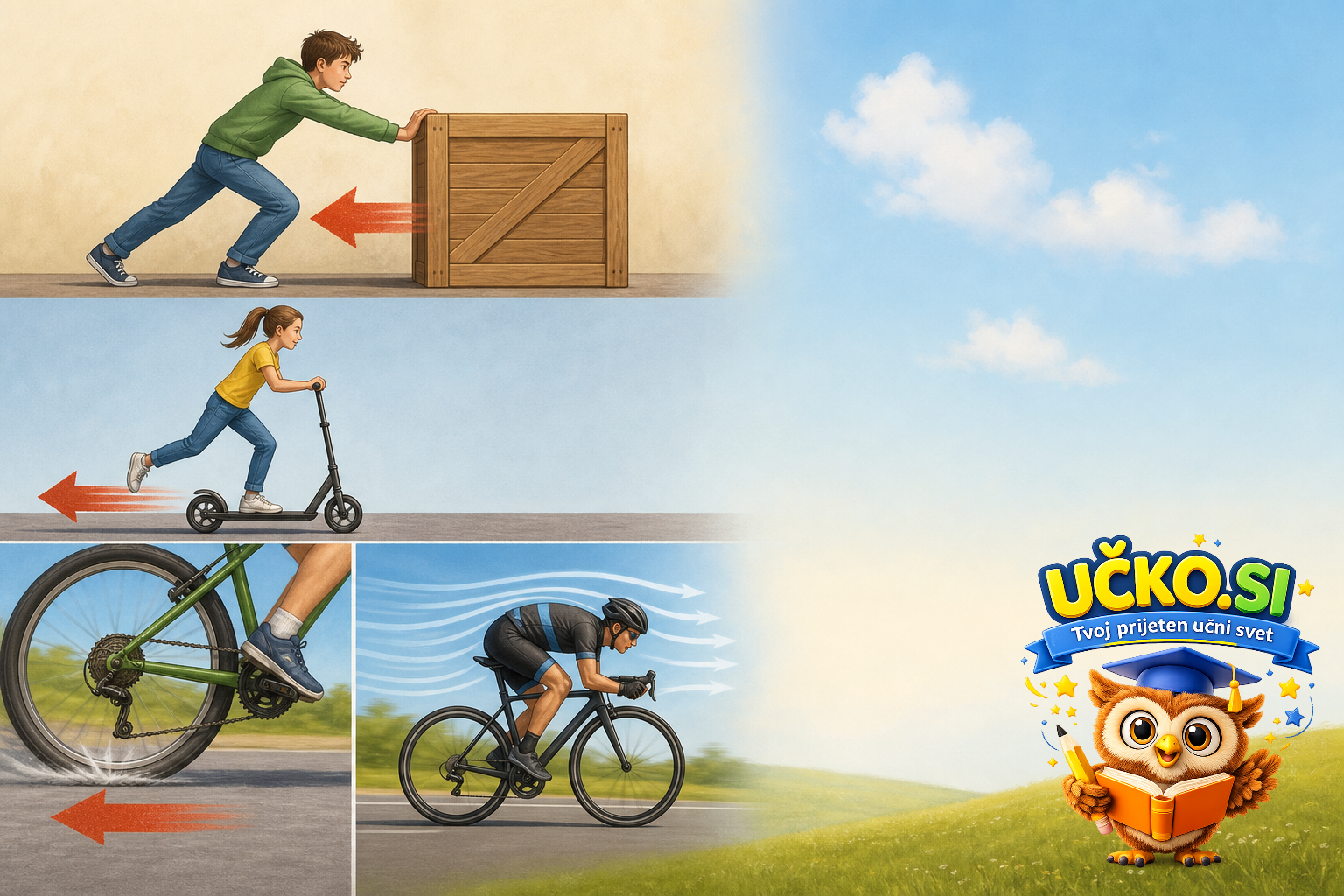 Ilustracija: Trenje in zračni upor