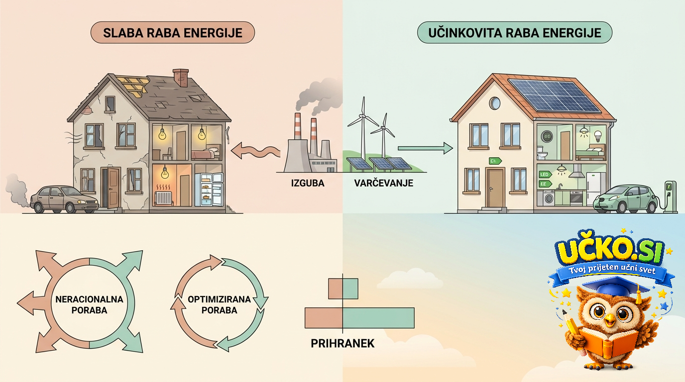 Ilustracija: Učinkovita in varčna raba energije