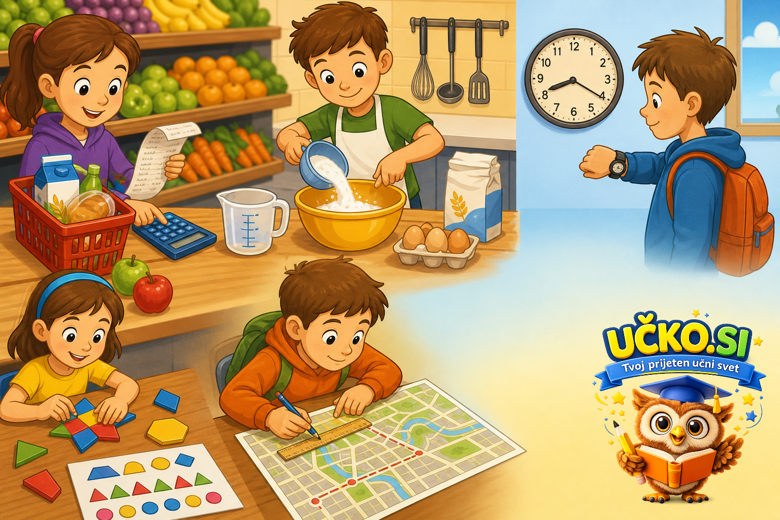 Ilustracija: Uporaba matematike v vsakdanjem življenju