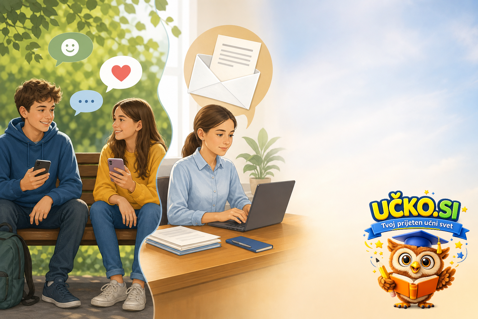 Ilustracija: Uradna in neuradna sporočila