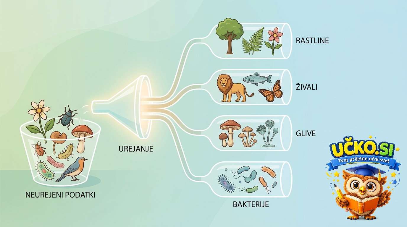 Ilustracija: Urejanje podatkov o organizmih